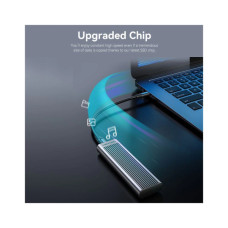 Кишеня зовнішня Vention SSD M.2 (NVME) M-key USB Type-C 3.2 10Gbps Heat Sink Aluminum (KPKH0)