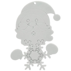 Ялинкова іграшка Chomik Комплект прикрас для розфарбовування 3 шт 10см та флома (5900779878952_1)