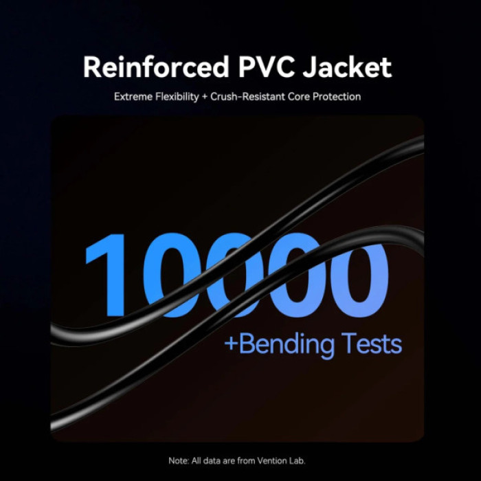 Кабель мультимедійний HDMI M to HDMI M 25.0m 4K60Hz fiber optic black Vention (ALSBS)