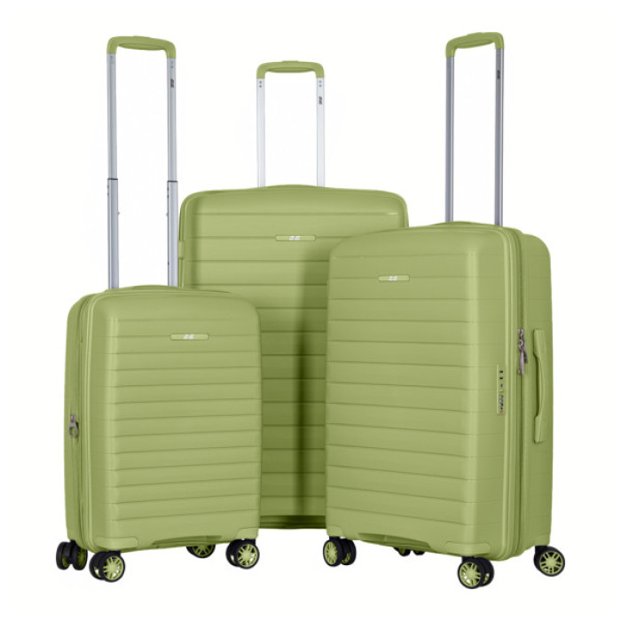 Набір валіз 2E Aero (L+M+S), оливково-зелені (2E-SPP-AERO-SET3-MG)
