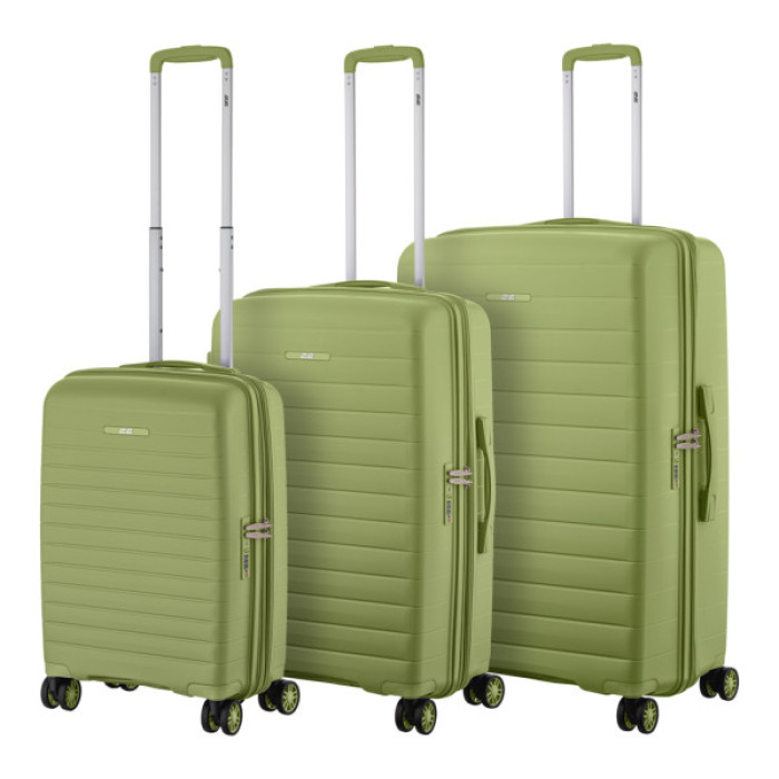 Набір валіз 2E Aero (L+M+S), оливково-зелені (2E-SPP-AERO-SET3-MG)