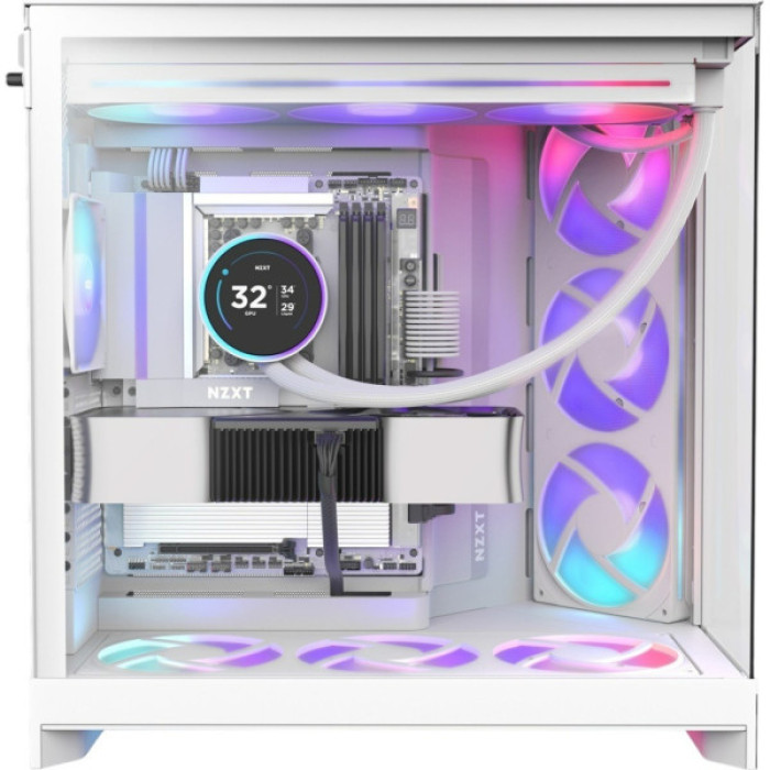 Корпус для ПК NZXT H9 Flow RGB Dual-Chamber White (CM-H92FW-R1)