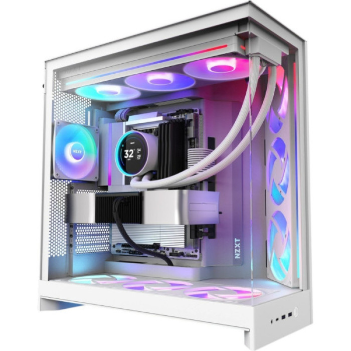 Корпус для ПК NZXT H9 Flow RGB Dual-Chamber White (CM-H92FW-R1)
