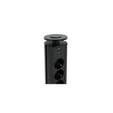 Мережевий фільтр живлення Voltronic 3 Роз, 2USB, 16А, 250V, 2м, Black (D08-FU03)