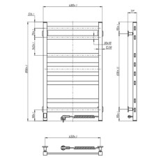 Сушарка для рушників Navin Авангард, 800х480х71мм (12-228053-4880)