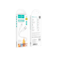 Дата кабель USB 2.0 AM to Micro 5P 1.0m Crystal color silicone X97 white HOCO (6931474799838)