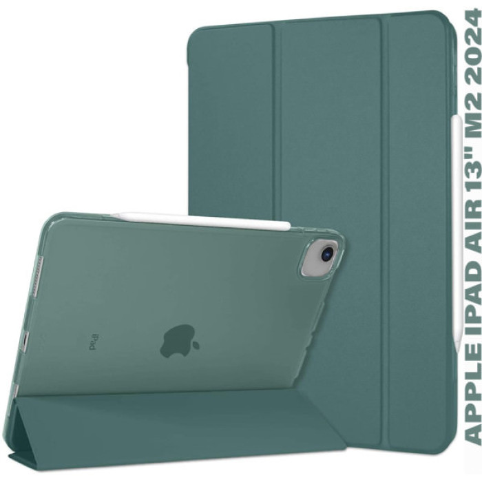 Чохол до планшета BeCover Tri Fold Hard Apple iPad Air 13" M2/M3 (2024/2025) Dark Green (711723)