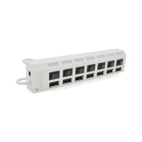 Концентратор Voltronic USB 2.0 to 7xUSB with switches white (YT-H7SHS-W)