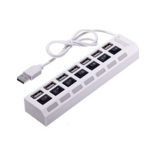 Концентратор Voltronic USB 2.0 to 7xUSB with switches white (YT-H7SHS-W)