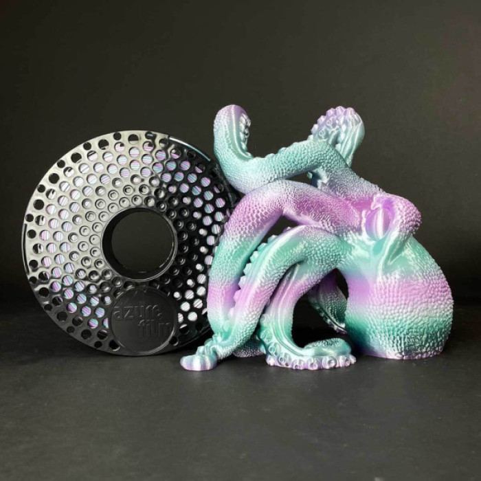 Пластик для 3D-принтера AzureFilm PLA SILK 1,75mm 1kg Rainbow Aurora (FL171-6145)