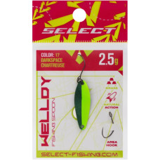 Блешня Select Welldy 2.5g 31mm 17 DarkSpace Chartreuse (1870.81.10)