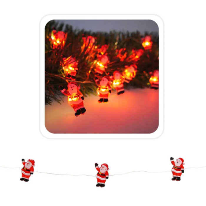 Гірлянда Chomik Санта струна , 2,2 м, 20 LED теплий білий, 2АА (5900779854178)