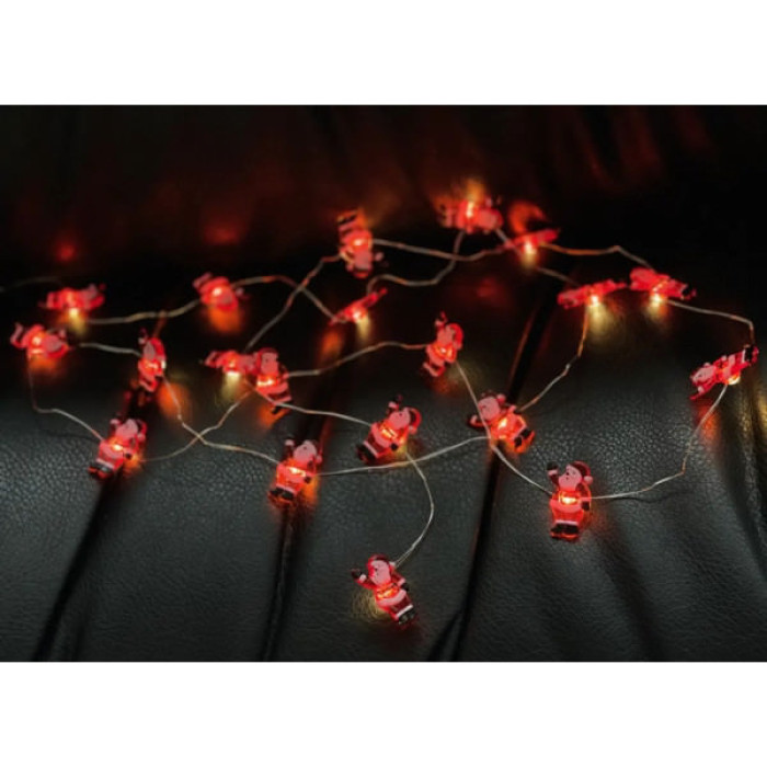 Гірлянда Chomik Санта струна , 2,2 м, 20 LED теплий білий, 2АА (5900779854178)