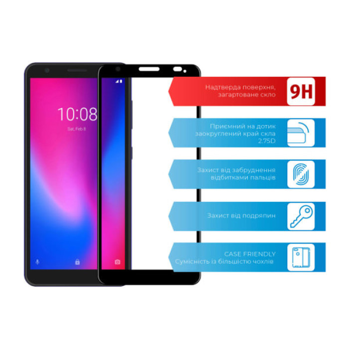 Скло захисне ACCLAB Full Glue ZTE A3 2020 (1283126508929)