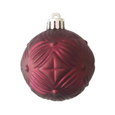 Ялинкова іграшка Chomik пластикові кульки компл. 16 шт, 6см, бордо (5900779853140_3)