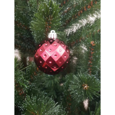 Ялинкова іграшка Chomik пластикові кульки компл. 16 шт, 6см, бордо (5900779853140_3)