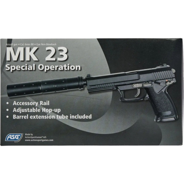 Страйкбольний пістолет ASG MK23 Green Gas (14763)