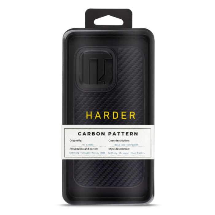 Чохол до мобільного телефона Harder Carbon Pattern Apple iPhone 14 Pro Max Black (ARM76780)