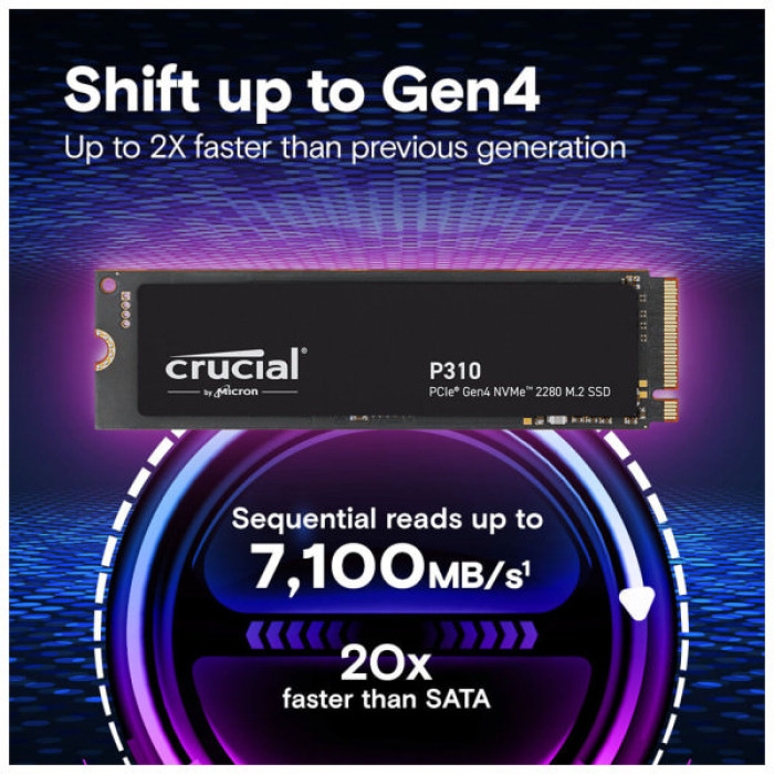 Накопичувач SSD M.2 2280 2TB P310 Micron (CT2000P310SSD8)