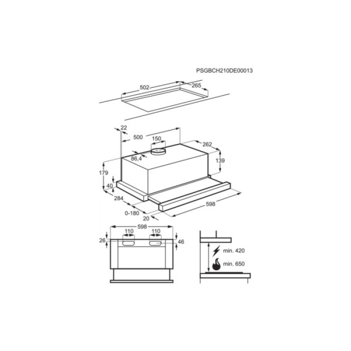 Витяжка кухонна Electrolux LFP326FW