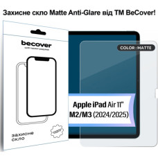 Скло захисне BeCover Matte Anti-Glare Apple iPad Air 11" M2/M3 (2024/2025) (713705)