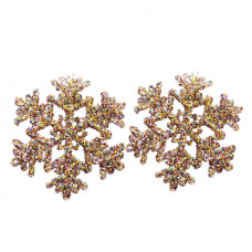 Ялинкова іграшка Novogod`ko Сніжинки 12 cм 2 шт Пластик Кольорові (974874)