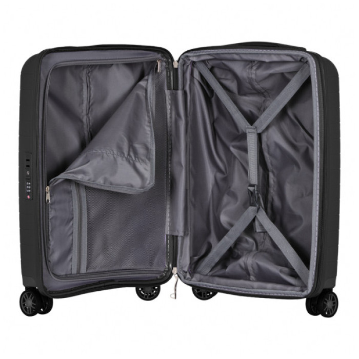 Набір валіз 2E Aero (M+S), чорні (2E-SPP-AERO-SET2-BK)