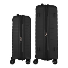 Набір валіз 2E Aero (M+S), чорні (2E-SPP-AERO-SET2-BK)