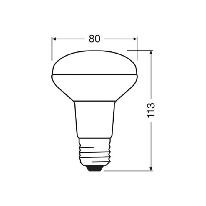 Лампочка Osram LED R80 60 4,3W/827 230V GL E27 (4058075433304)