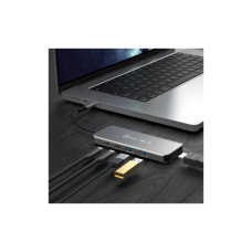 Концентратор J5create USB-C 5-in-1 2xUSB 3.2 10Gbps + 2xUSB-C 10Gbps PD 100W + HDMI 8K gray (JCH453-N)