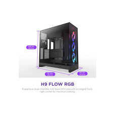 Корпус NZXT H9 Flow RGB Dual-Chamber All Black (CM-H92FB-R1)
