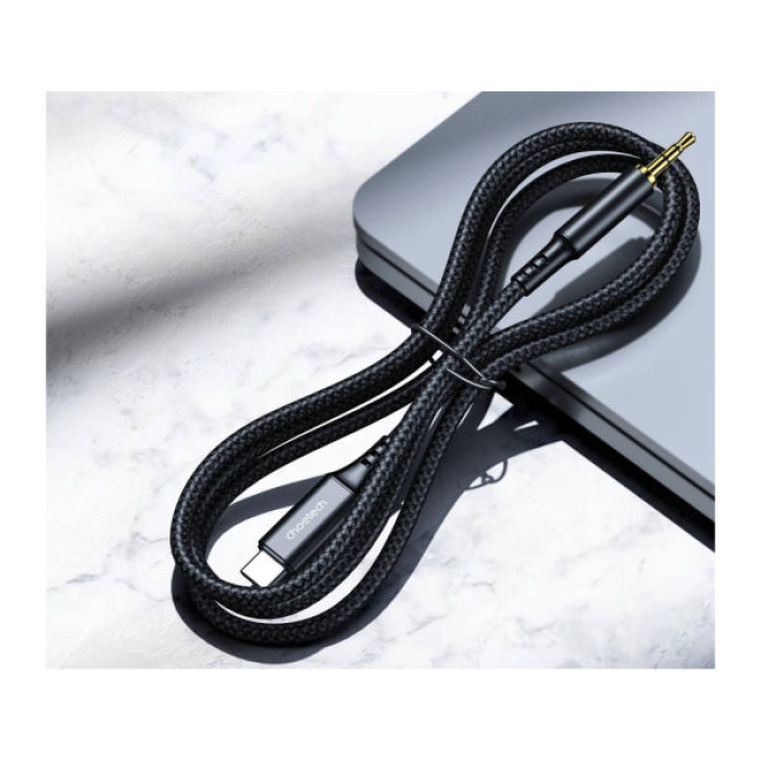 Кабель мультимедійний USB-C to 3.5mm M 1.0m black Choetech (AUX006)