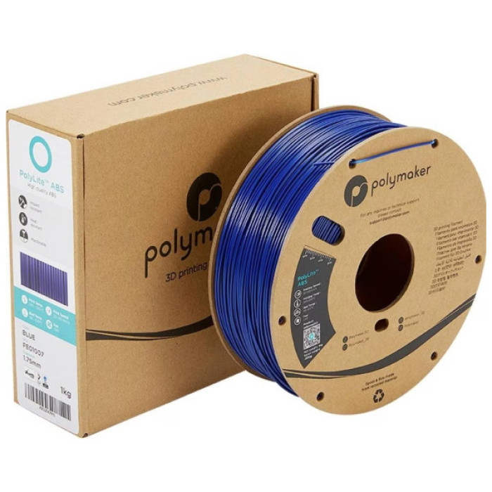 Пластик для 3D-принтера Polymaker ABS POLYLITE 1,75mm 1kg BLUE (PE01007)