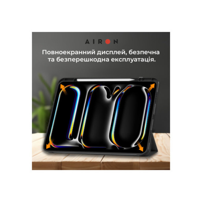 Чохол до планшета AirOn Premium SOFT iPad Pro 13 2024 + Film Black (4822352781129)
