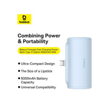 Батарея універсальна Baseus Compact 4900mAh 20W Type-C, White (PPWC05T) (P10068302212-00)