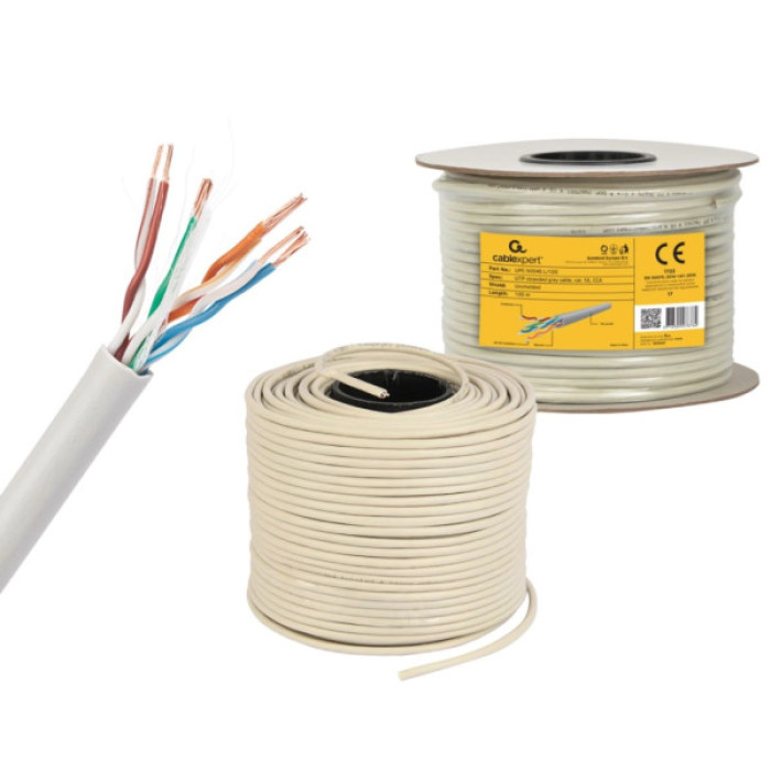 Кабель мережевий Cablexpert UTP 100м, cat 5e, CCA, AWG24, Patchkabel (UPC-5004E-L/100)